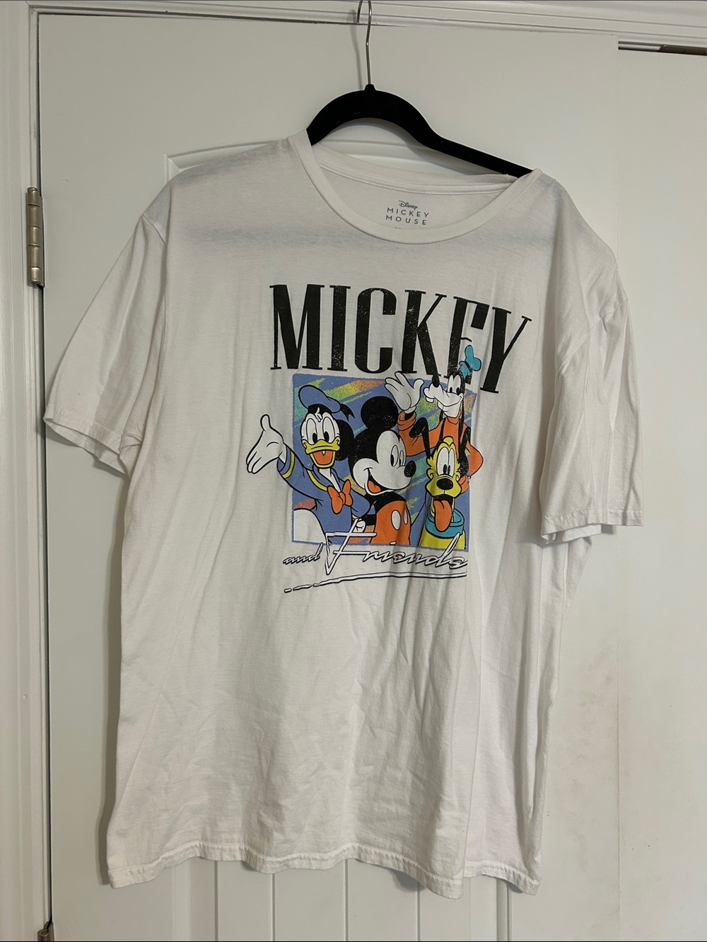 Disney White Mickey & Friends Colorblock Graphic Tee